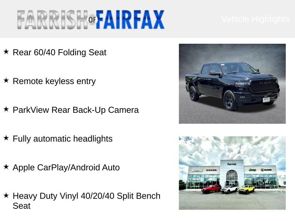 new 2025 Ram 1500 car, priced at $39,005