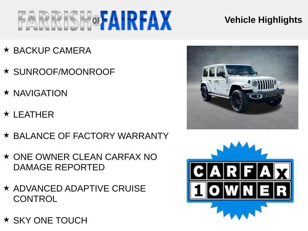 used 2022 Jeep Wrangler Unlimited 4xe car, priced at $35,500