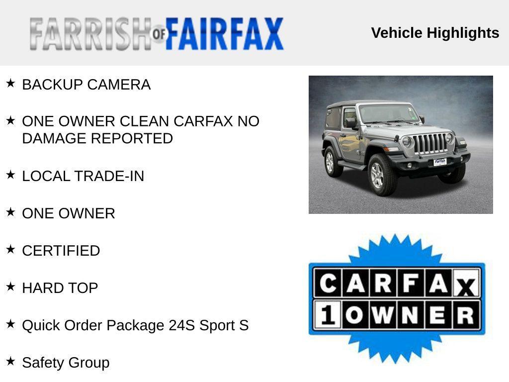 used 2018 Jeep Wrangler car, priced at $21,000