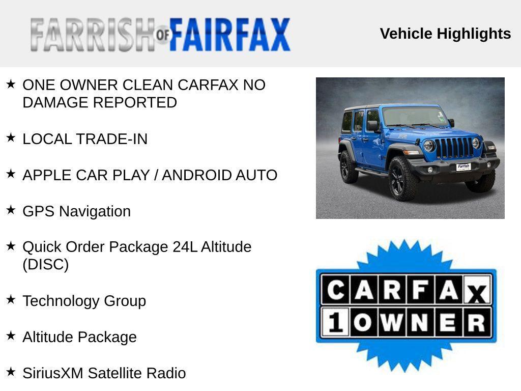 used 2022 Jeep Wrangler Unlimited car, priced at $31,490