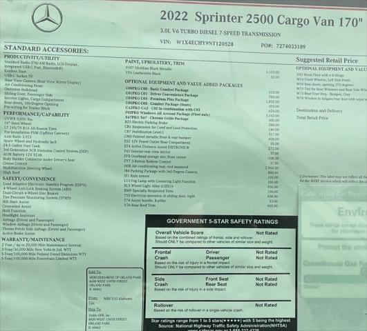 used 2022 Mercedes-Benz Sprinter 2500 car