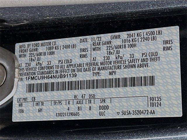 used 2022 Ford Escape car, priced at $27,975