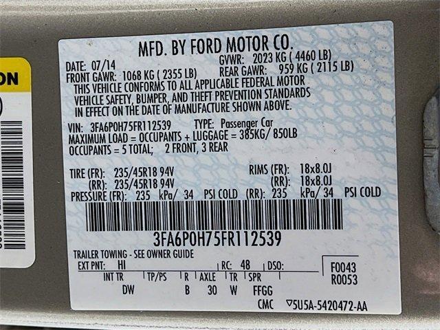 used 2015 Ford Fusion car, priced at $9,975