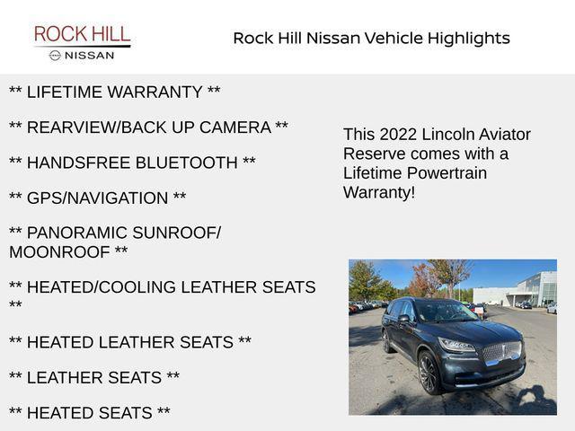 used 2022 Lincoln Aviator car, priced at $48,995