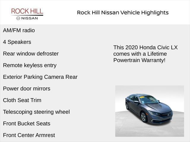 used 2020 Honda Civic car, priced at $18,361