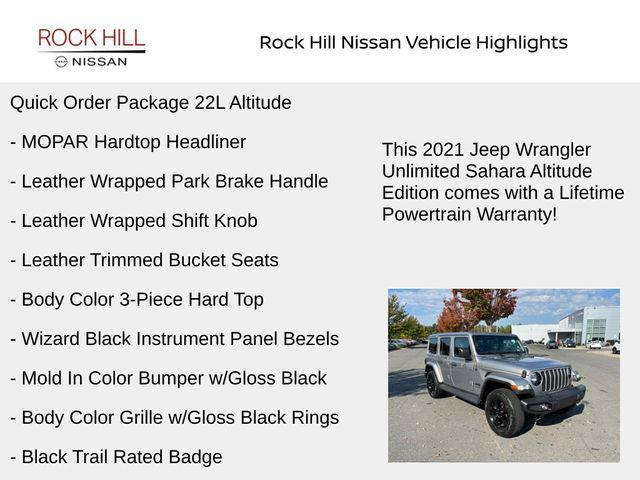 used 2021 Jeep Wrangler Unlimited car, priced at $31,147