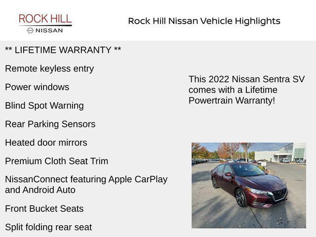 used 2022 Nissan Sentra car, priced at $17,128