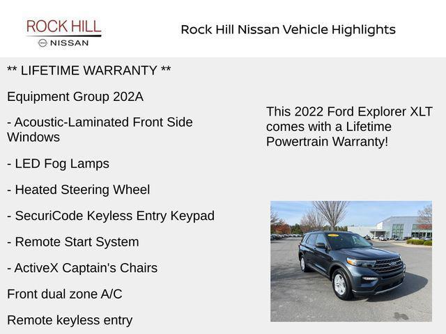 used 2022 Ford Explorer car, priced at $29,805