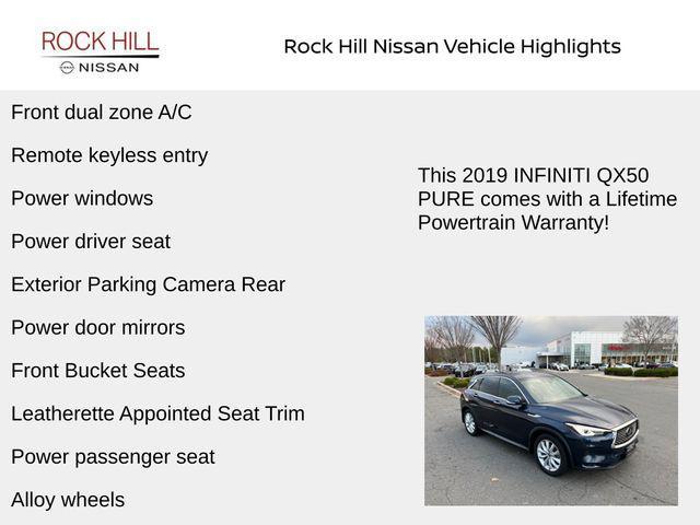 used 2019 INFINITI QX50 car, priced at $18,386