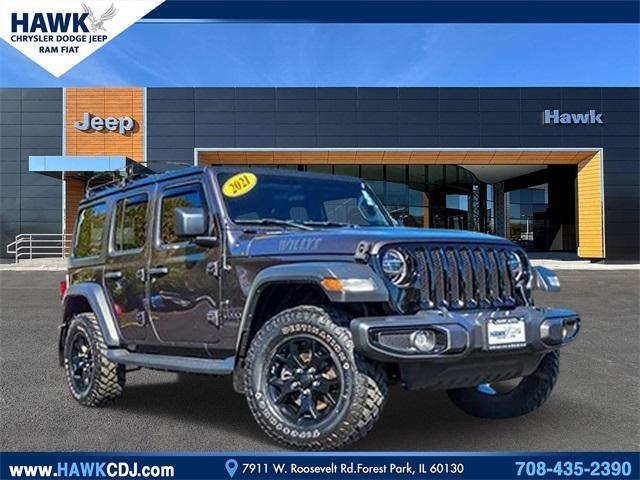 used 2021 Jeep Wrangler Unlimited car, priced at $33,498