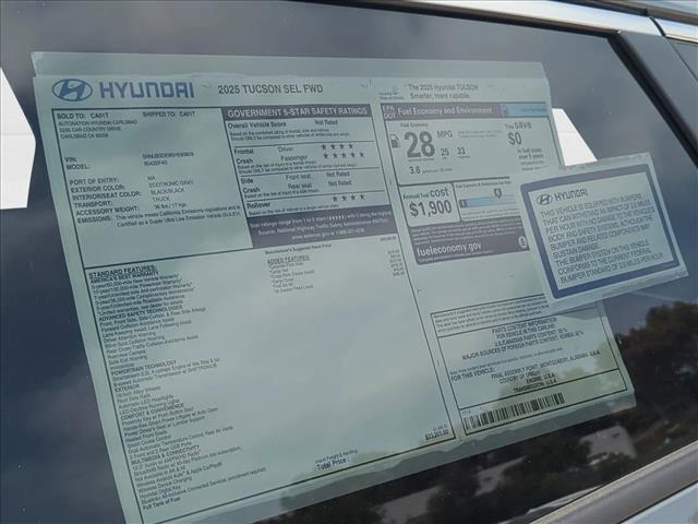 new 2025 Hyundai Tucson car, priced at $32,397