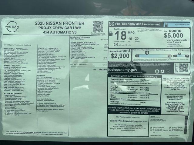 new 2025 Nissan Frontier car