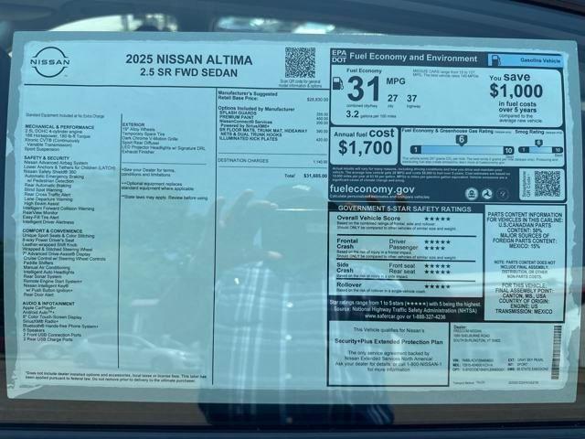 new 2025 Nissan Altima car