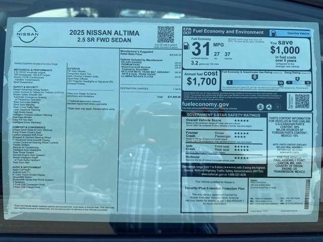 new 2025 Nissan Altima car