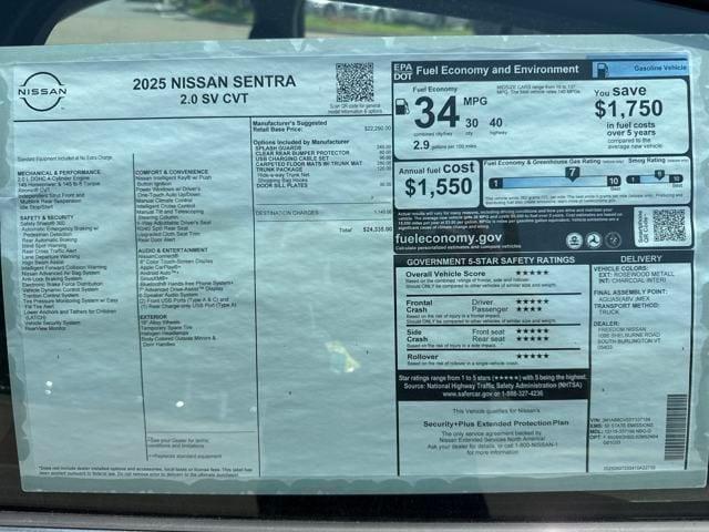 new 2025 Nissan Sentra car