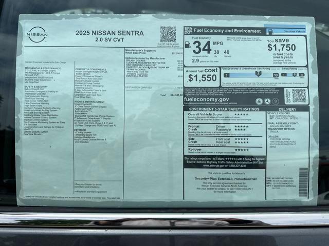 new 2025 Nissan Sentra car