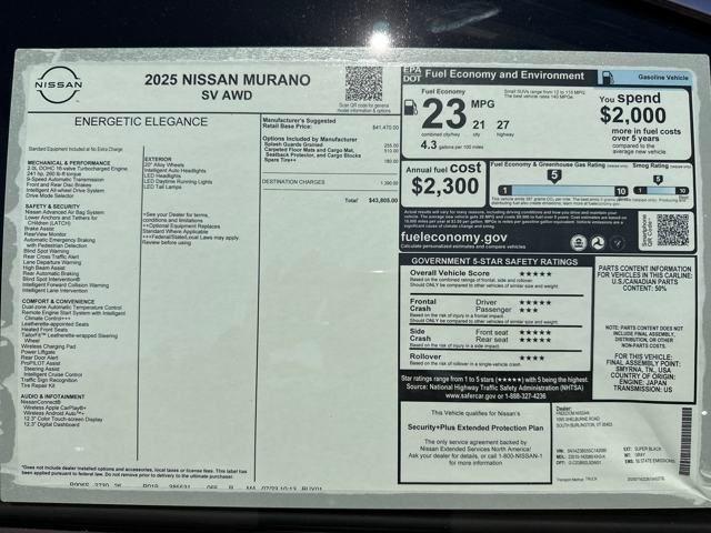 new 2025 Nissan Murano car
