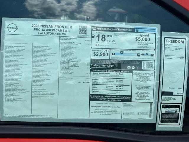 new 2025 Nissan Frontier car