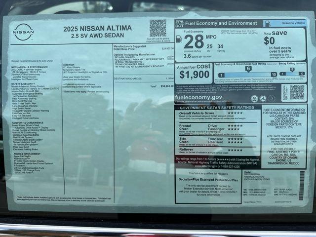 new 2025 Nissan Altima car