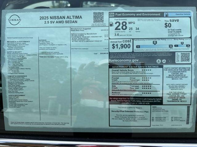 new 2025 Nissan Altima car