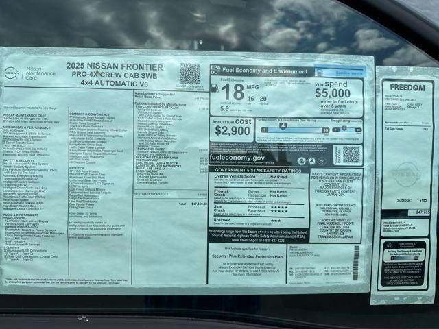 new 2025 Nissan Frontier car