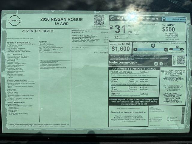 new 2026 Nissan Rogue car