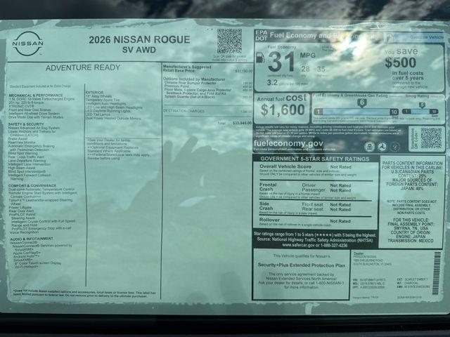 new 2026 Nissan Rogue car
