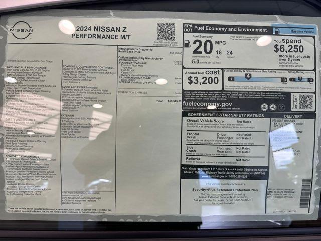 new 2024 Nissan Z car, priced at $47,525