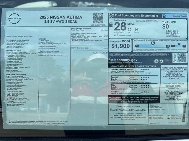 new 2025 Nissan Altima car