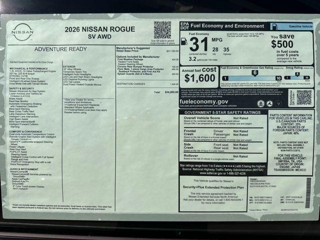 new 2026 Nissan Rogue car