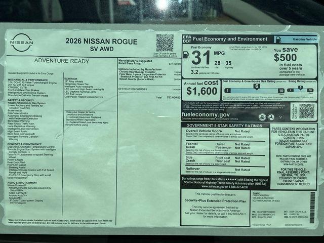 new 2026 Nissan Rogue car