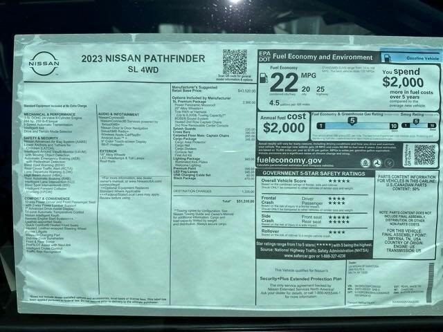 new 2023 Nissan Pathfinder car, priced at $46,310