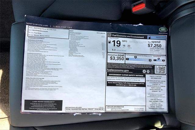 new 2025 Land Rover Range Rover car, priced at $144,860