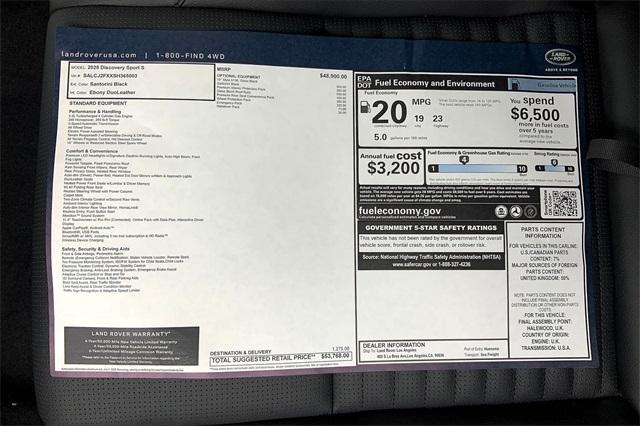 new 2025 Land Rover Discovery Sport car, priced at $53,768
