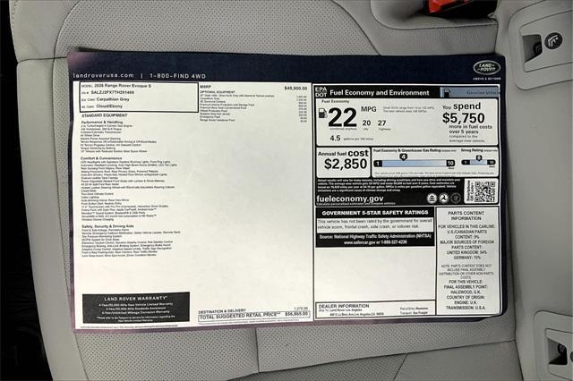 new 2026 Land Rover Range Rover Evoque car, priced at $56,865