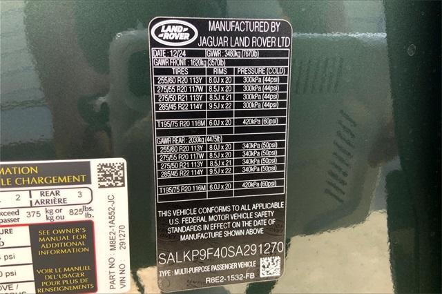 new 2025 Land Rover Range Rover car, priced at $131,050