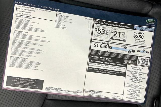 new 2025 Land Rover Range Rover Sport car, priced at $105,410