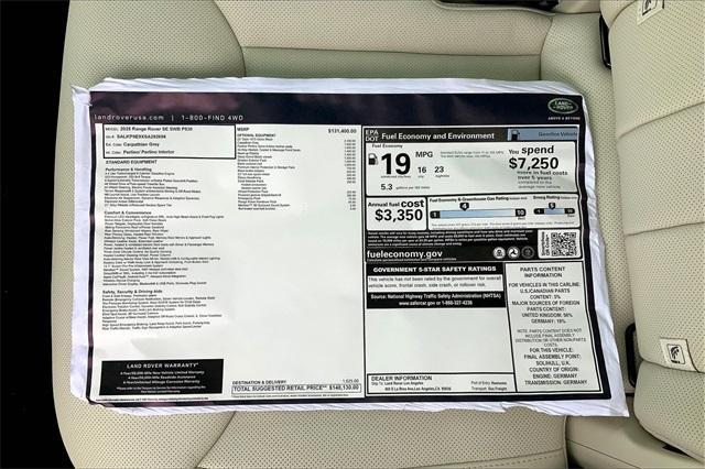 new 2025 Land Rover Range Rover car, priced at $148,130