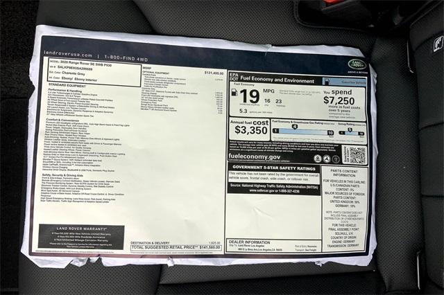 new 2025 Land Rover Range Rover car, priced at $141,560