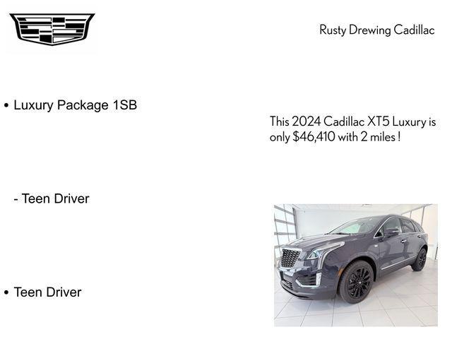 new 2024 Cadillac XT5 car, priced at $46,410