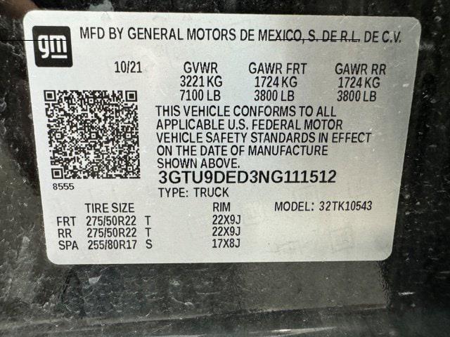 used 2022 GMC Sierra 1500 car, priced at $44,950