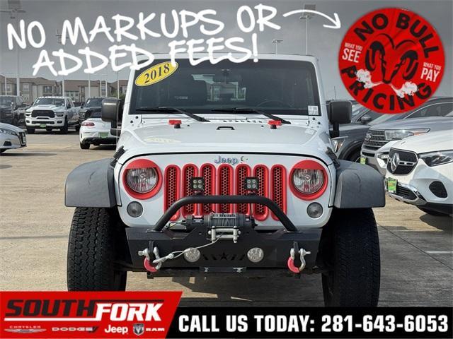 used 2018 Jeep Wrangler JK car, priced at $16,999