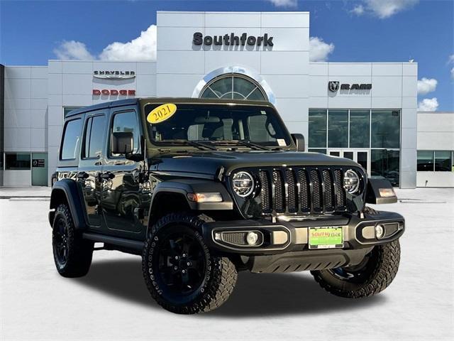 used 2021 Jeep Wrangler Unlimited car, priced at $34,299