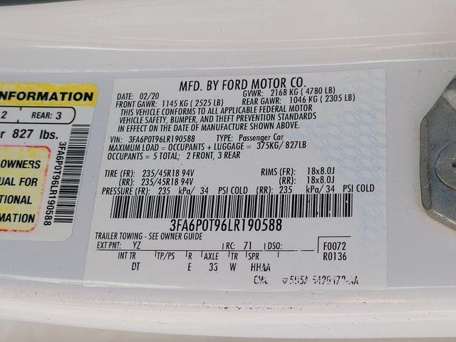 used 2020 Ford Fusion car, priced at $17,174