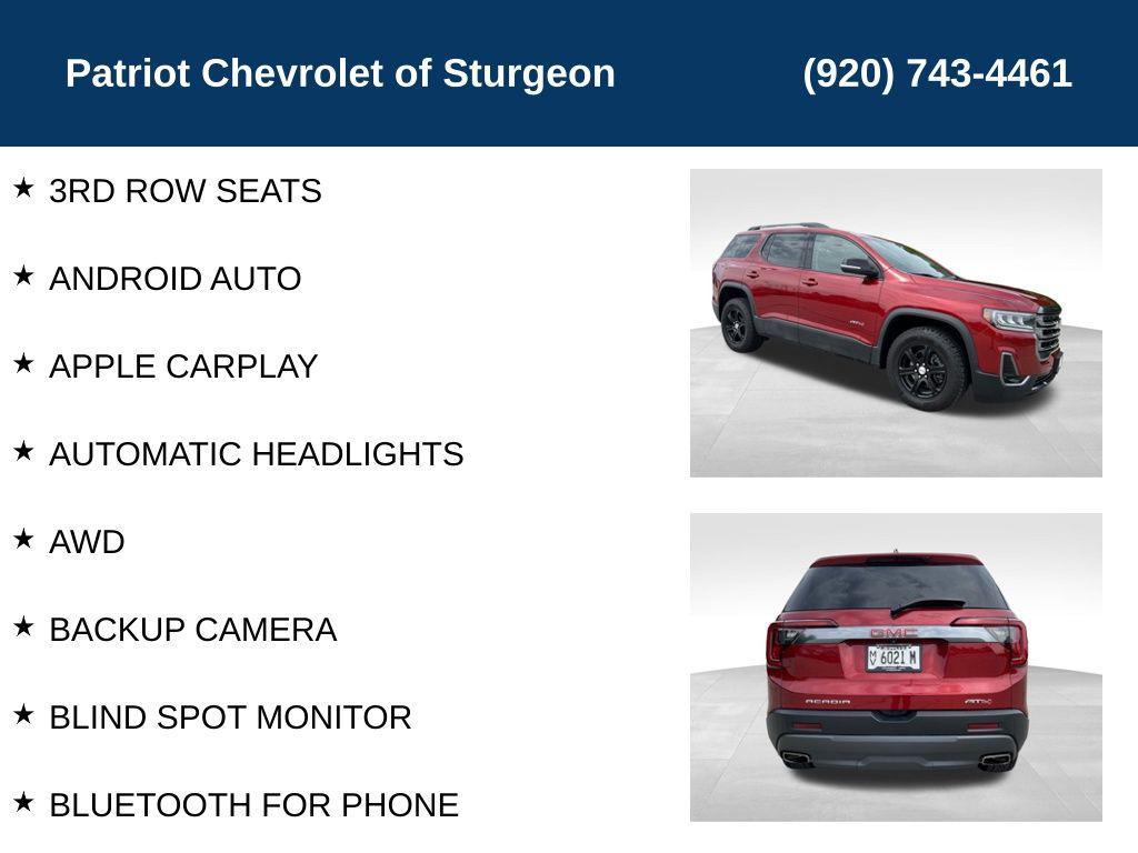 used 2023 GMC Acadia car, priced at $33,910