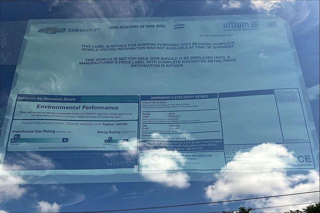 new 2026 Chevrolet Silverado EV car, priced at $85,960