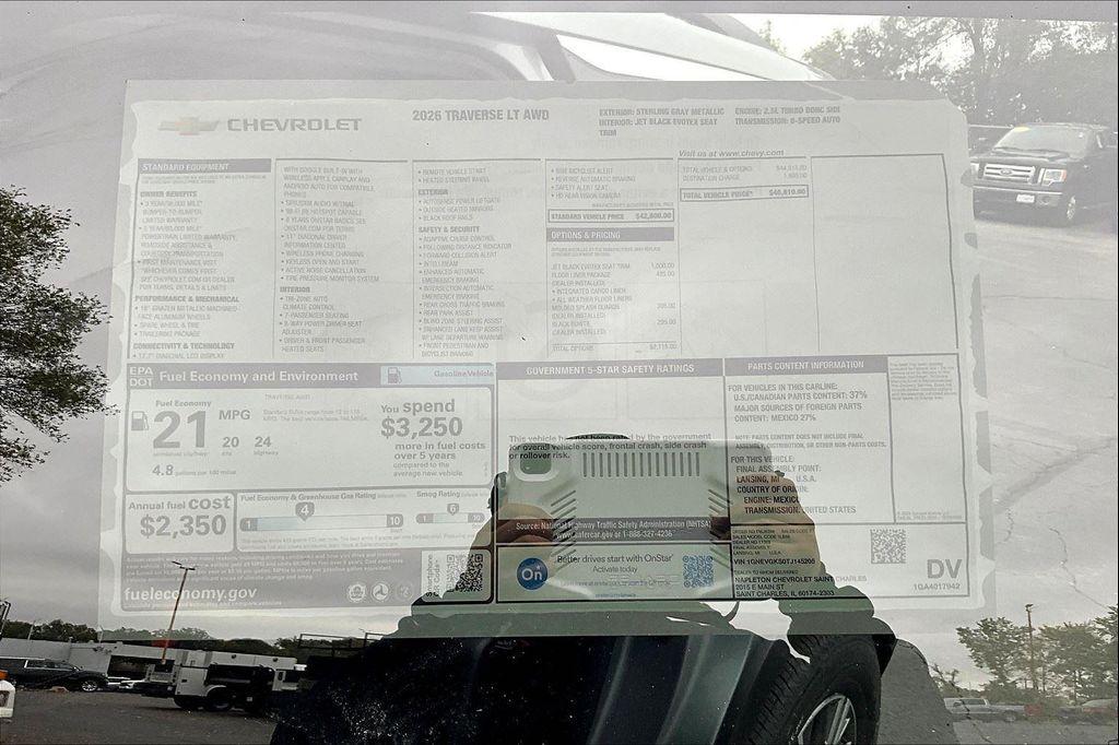 new 2026 Chevrolet Traverse car, priced at $44,470