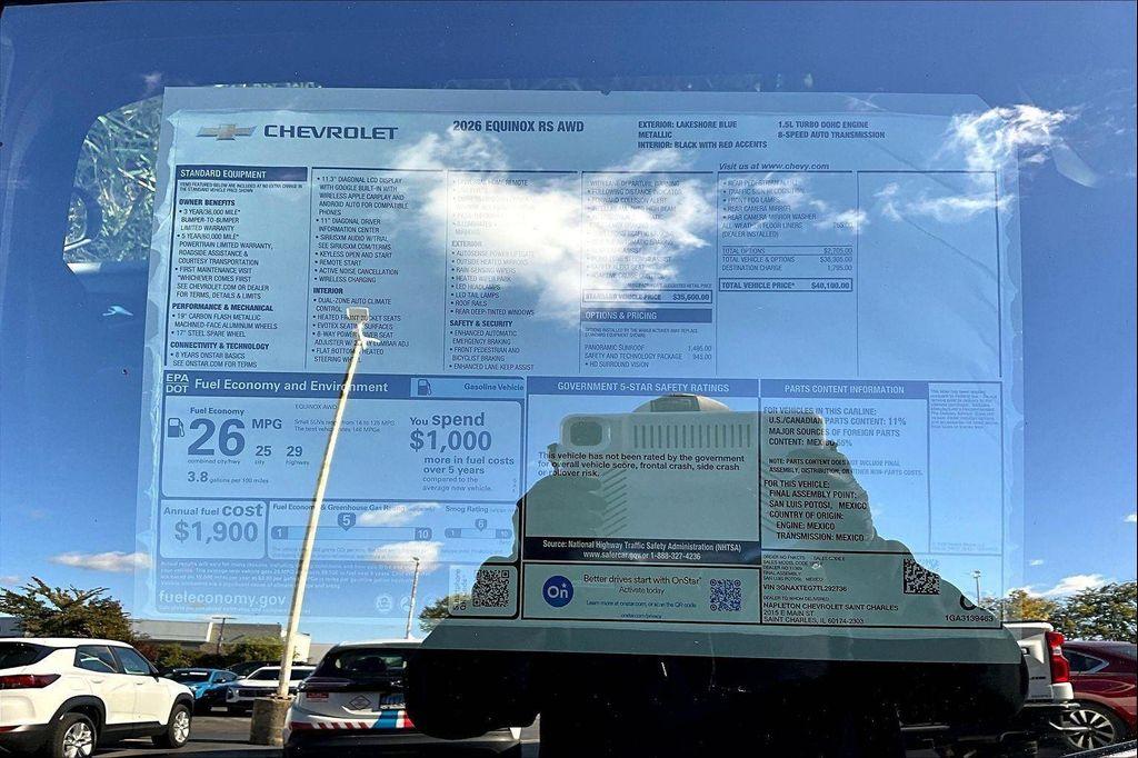 new 2026 Chevrolet Equinox car, priced at $36,692
