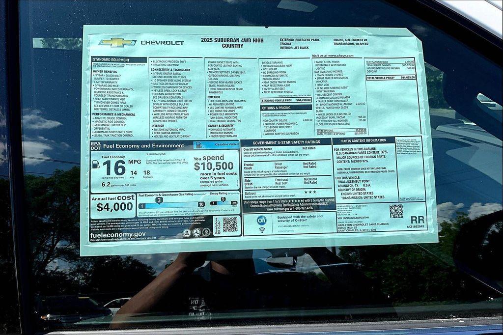 new 2025 Chevrolet Suburban car, priced at $89,625