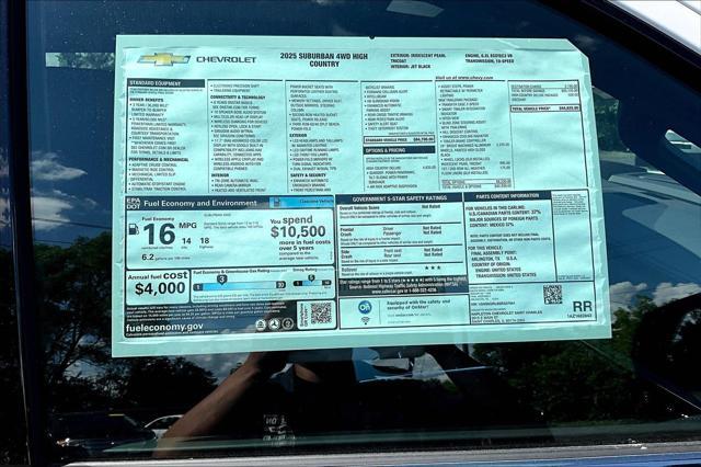 new 2025 Chevrolet Suburban car, priced at $94,625